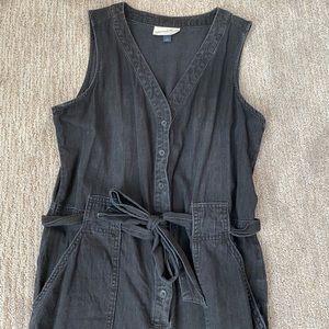 Black Denim Jumpsuit